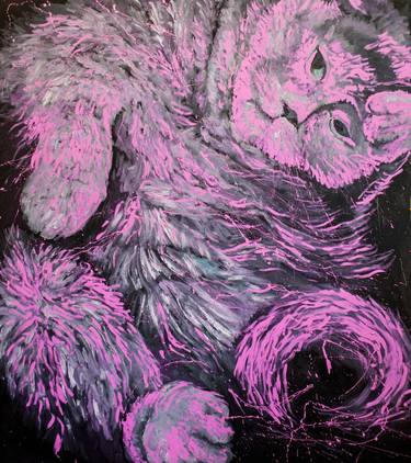 Original Expressionism Cats Paintings by Dominic-Petru Virtosu