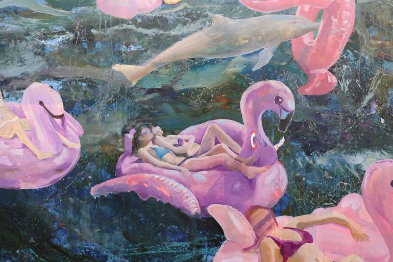 Original Photorealism Women Painting by Dominic-Petru Virtosu