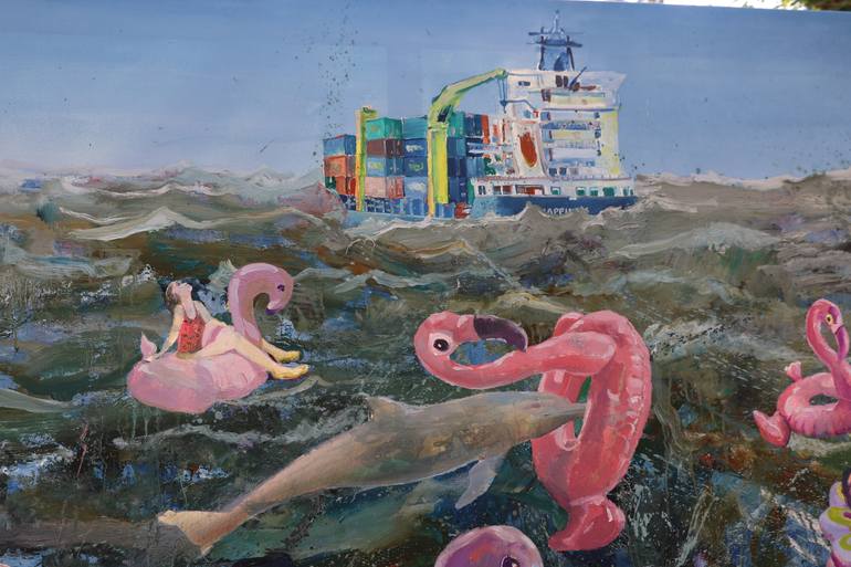 Original Photorealism Women Painting by Dominic-Petru Virtosu