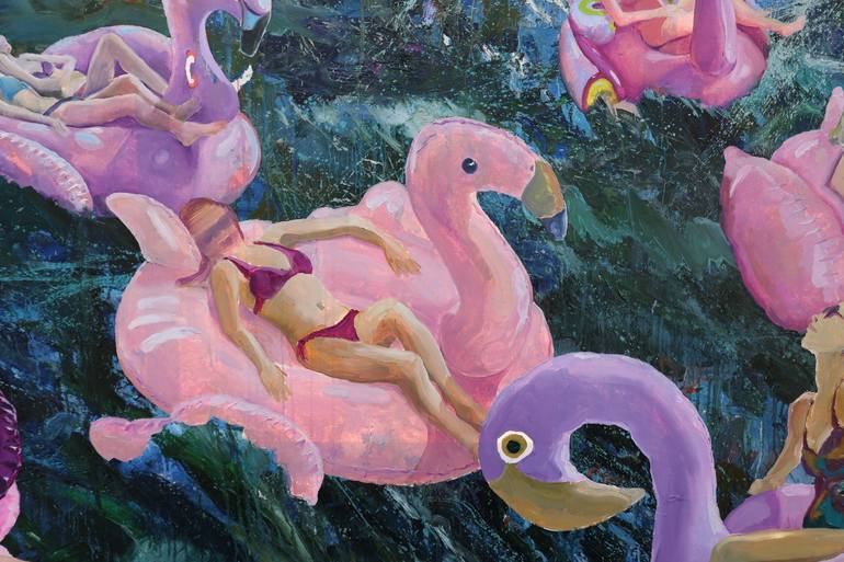 Original Photorealism Women Painting by Dominic-Petru Virtosu