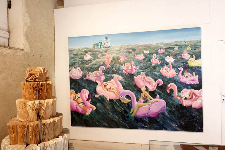 Original Photorealism Women Painting by Dominic-Petru Virtosu