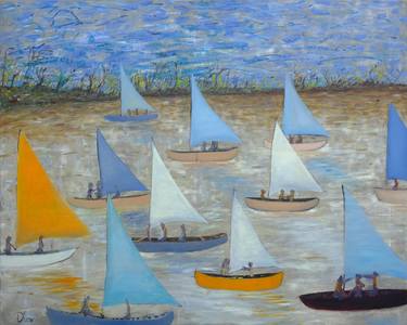 Print of Boat Paintings by Ventzislav Dikov