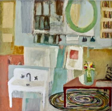 Original Abstract Expressionism Interiors Paintings by Andrea Deschambeault