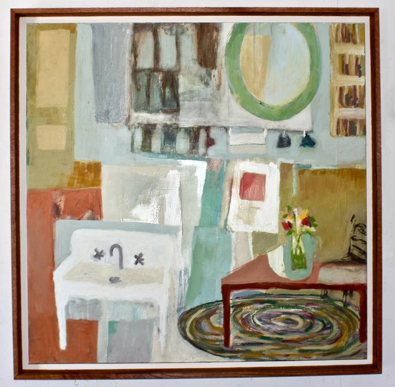 Original Abstract Expressionism Interiors Painting by Andrea Deschambeault