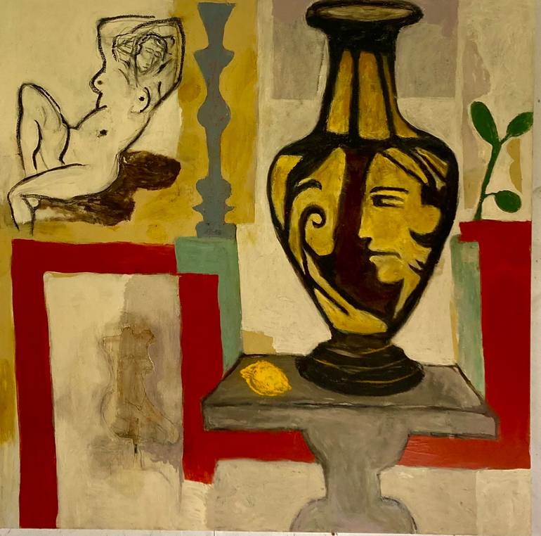 Original Abstract Still Life Paintings by Andrea Deschambeault