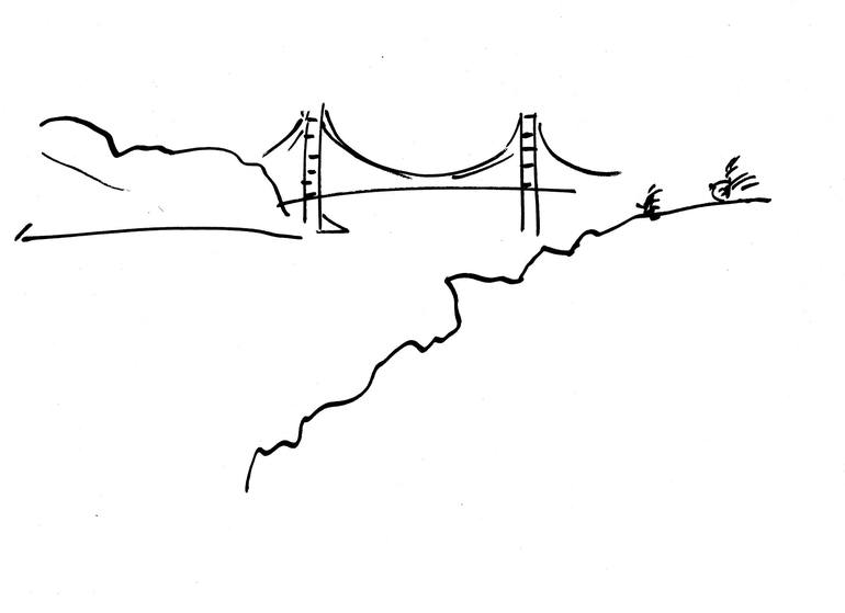 Golden Gate Bridge Drawing By Patrick Morgan Saatchi Art