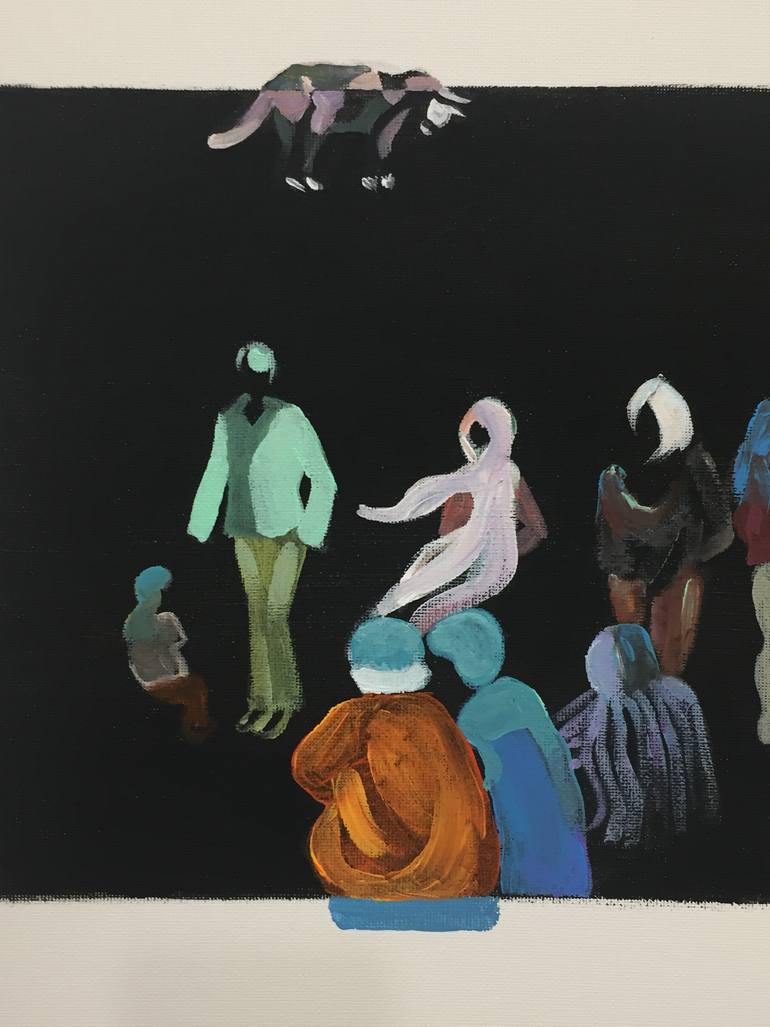 Original Figurative People Painting by Szabrina Maharita