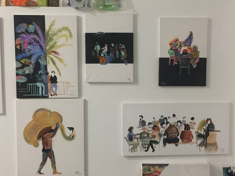 Original Figurative People Painting by Szabrina Maharita