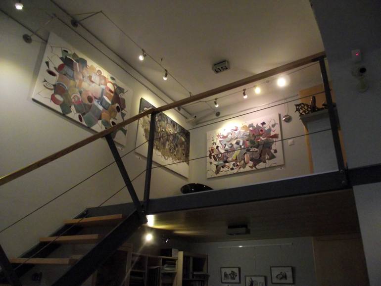 Original Abstract People Painting by Szabrina Maharita