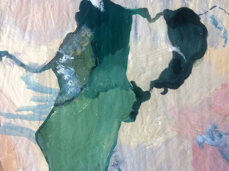 Original Cubism Abstract Painting by Szabrina Maharita