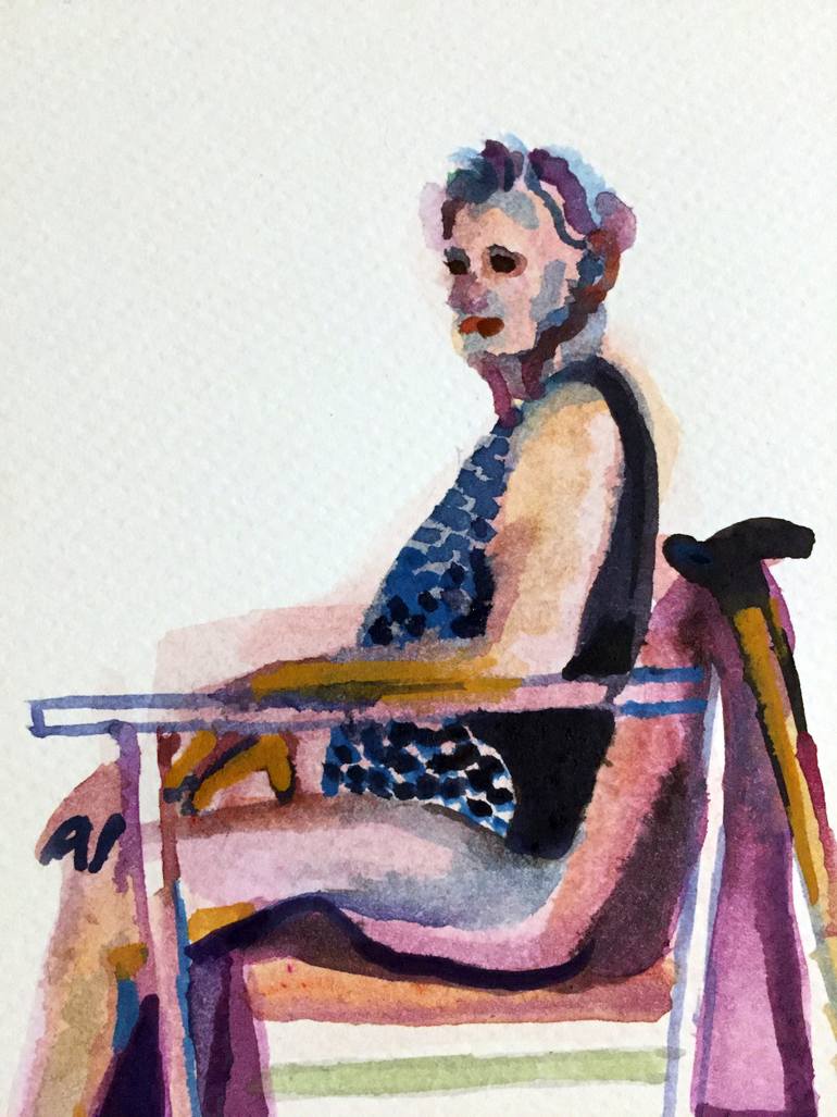 Original Expressionism People Painting by Szabrina Maharita