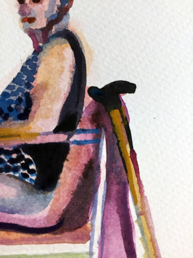 Original Expressionism People Painting by Szabrina Maharita