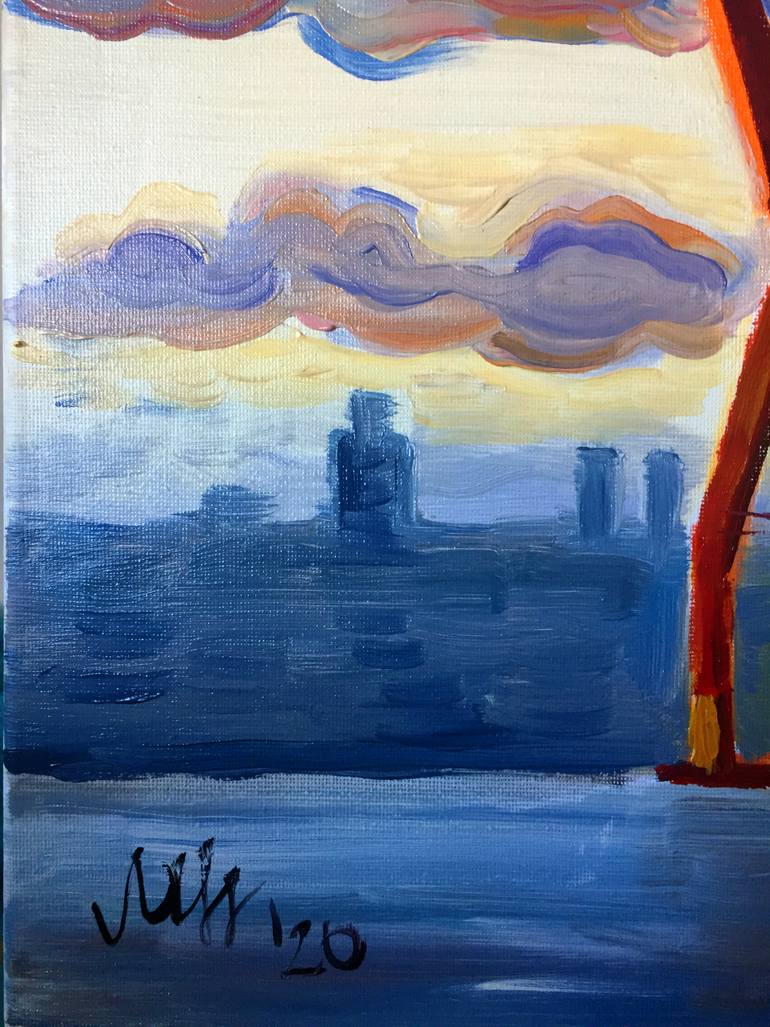 Original Expressionism Seascape Painting by Szabrina Maharita