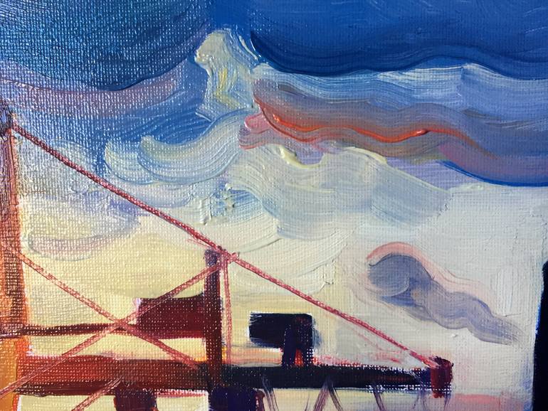 Original Expressionism Seascape Painting by Szabrina Maharita