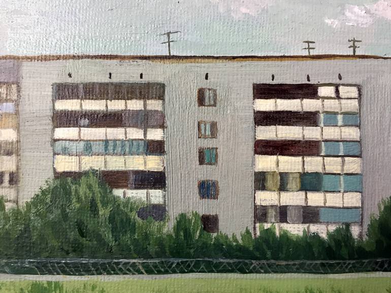 Original Expressionism Architecture Painting by Szabrina Maharita