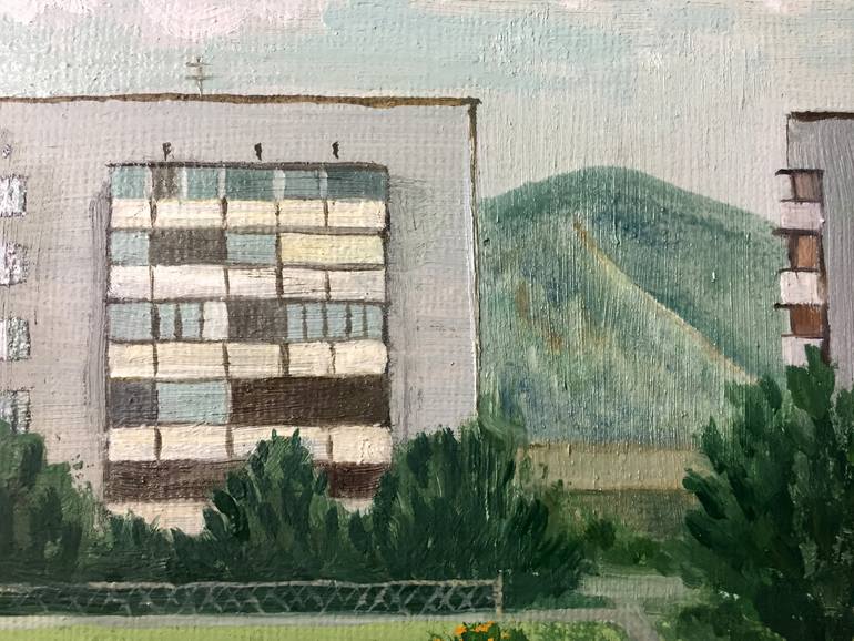 Original Expressionism Architecture Painting by Szabrina Maharita