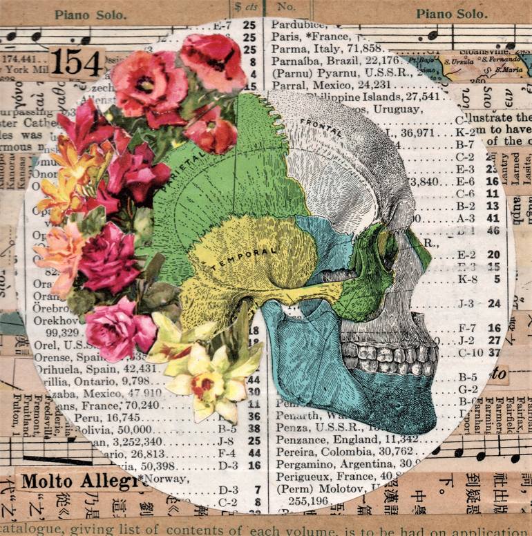 Original Dada Mortality Collage by Thomas Terceira
