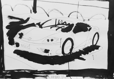 Original Expressionism Automobile Drawings by Victor Tarragó