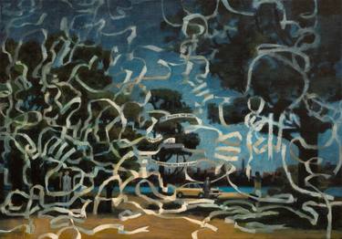 Original Conceptual Landscape Painting by Tatsuro Kiuchi
