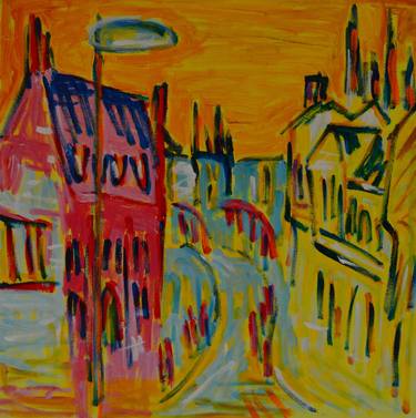 Original Expressionism Cities Paintings by Peter Trickey