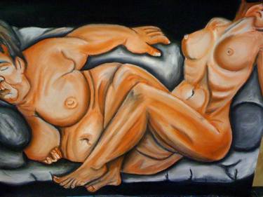 Original Nude Drawing by Kimberly Davis