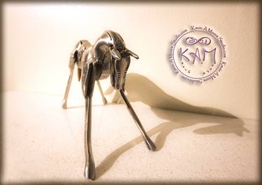 Foal Sculpture ~ This is Scallion a Silverware Foal. Not a casting Each horse sculpture is a one of a kind hand crafted sculpture. thumb