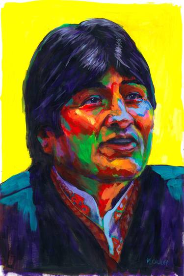 Portrait of Evo Morales, President of Bolivia thumb
