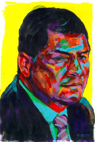 Portrait of Rafael Correa, President of Ecuador thumb