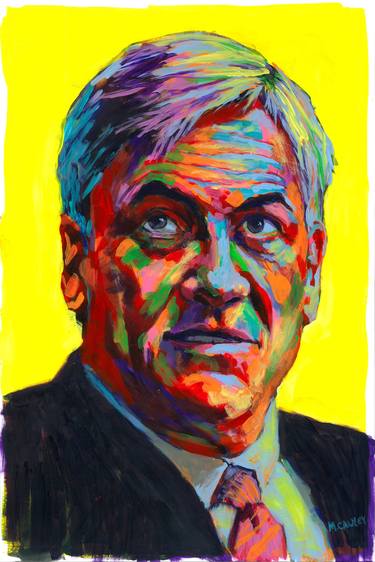 Portrait of Sebastián Piñera, President of Chile thumb