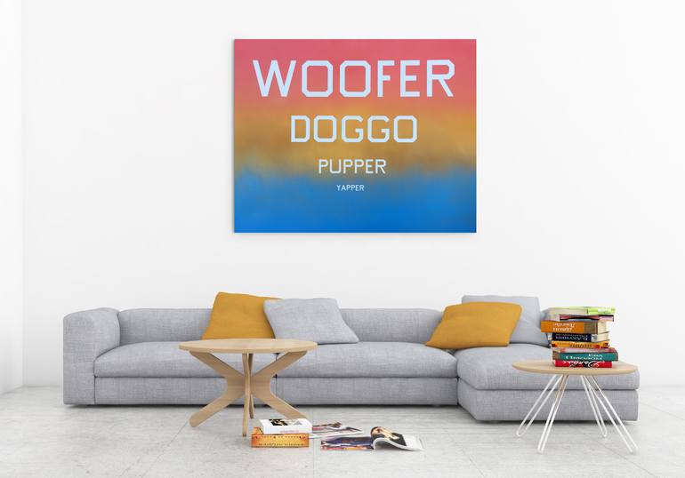 Original Abstract Dogs Painting by Rankin Willard