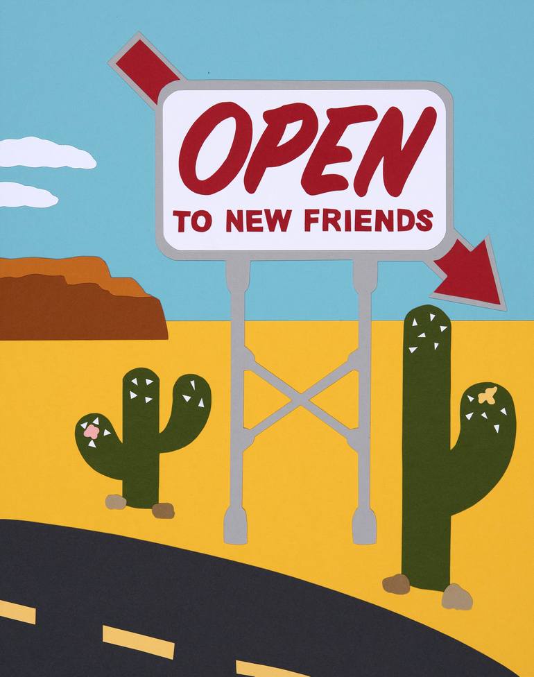 Original Abstract Typography Collage by Rankin Willard