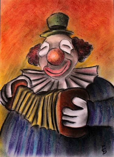 Clown with accordion thumb