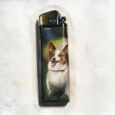Smiling Dog Lighter thumb