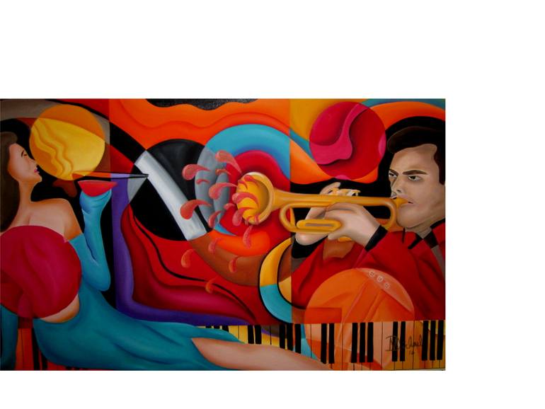 Original Expressionism Music Painting by Michael Debonis