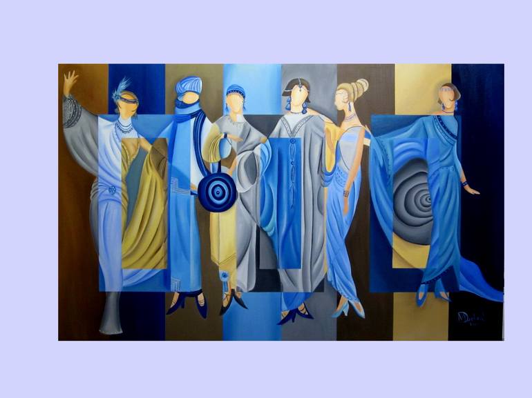 Art Deco Fashion Design Models And Clothing Painting By Michael Debonis Saatchi Art