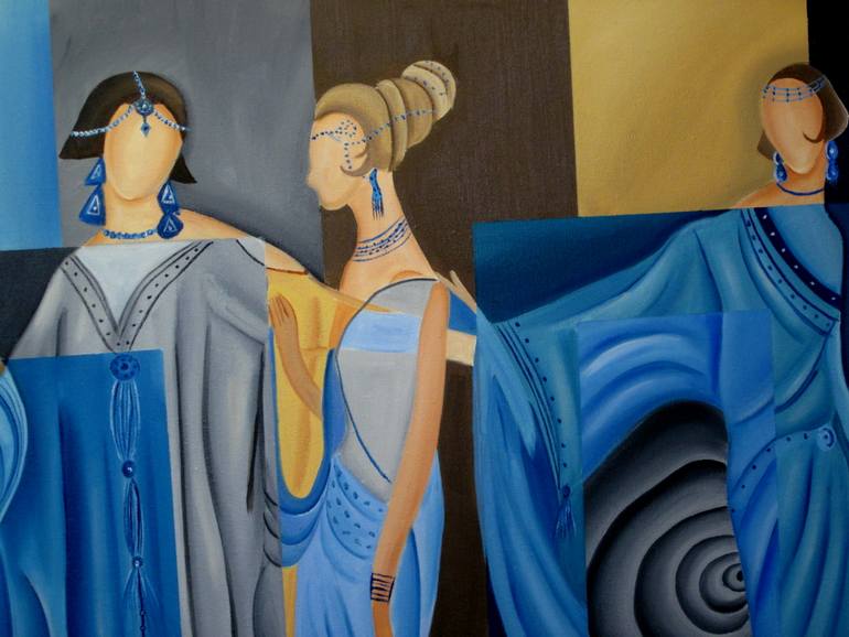 Original Abstract Fashion Painting by Michael Debonis