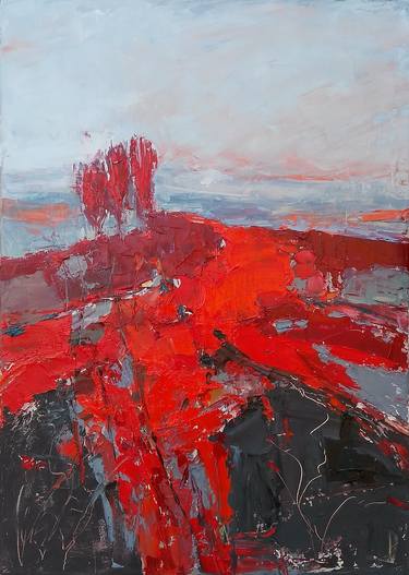 Original Abstract Expressionism Landscape Paintings by Emilia Milcheva