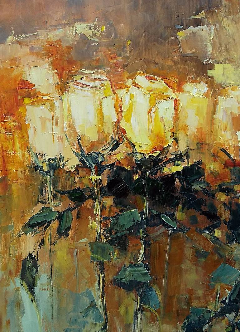 Original Expressionism Floral Painting by Emilia Milcheva