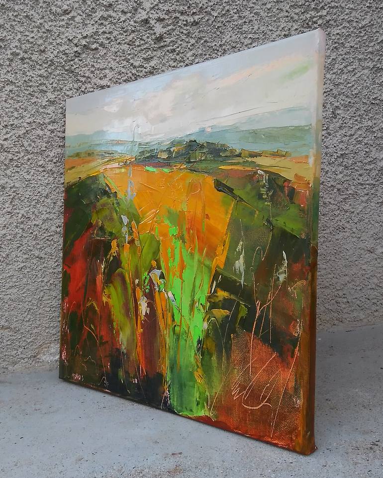 Original Expressionism Landscape Painting by Emilia Milcheva