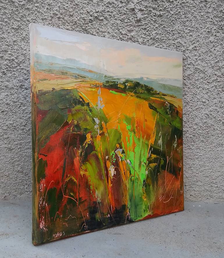 Original Expressionism Landscape Painting by Emilia Milcheva