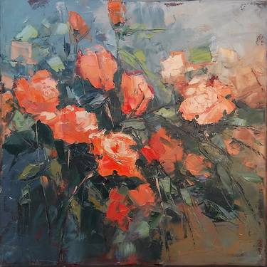 Original Expressionism Floral Painting by Emilia Milcheva