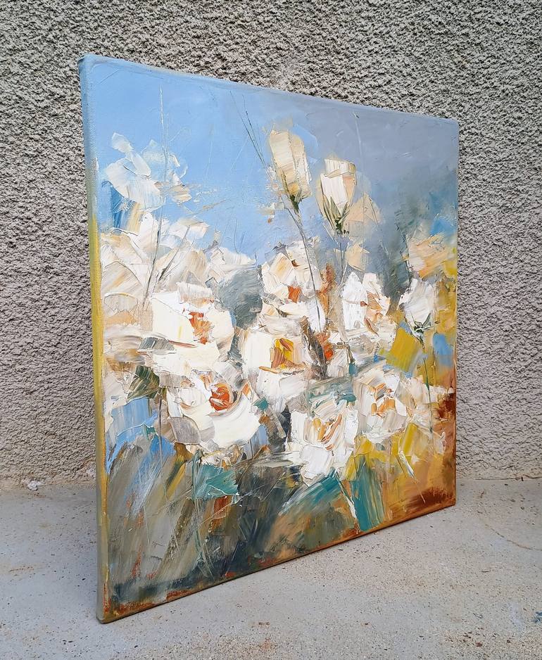 Original Expressionism Floral Painting by Emilia Milcheva