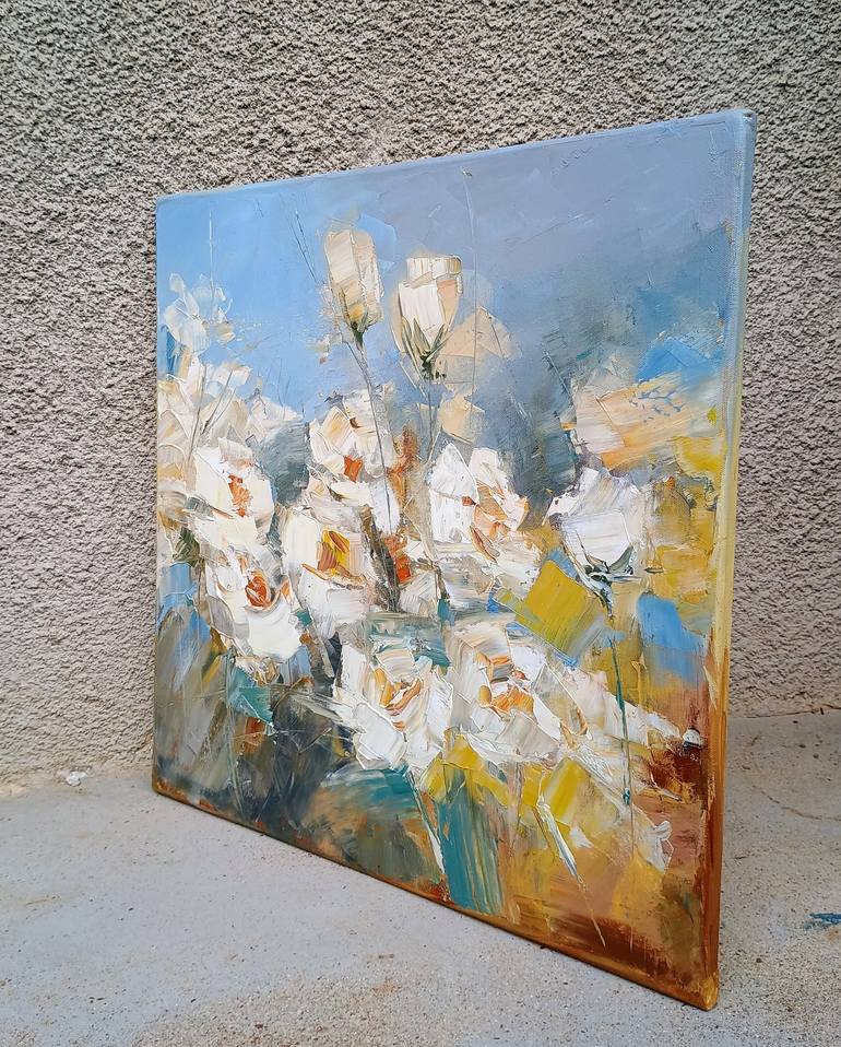 Original Expressionism Floral Painting by Emilia Milcheva