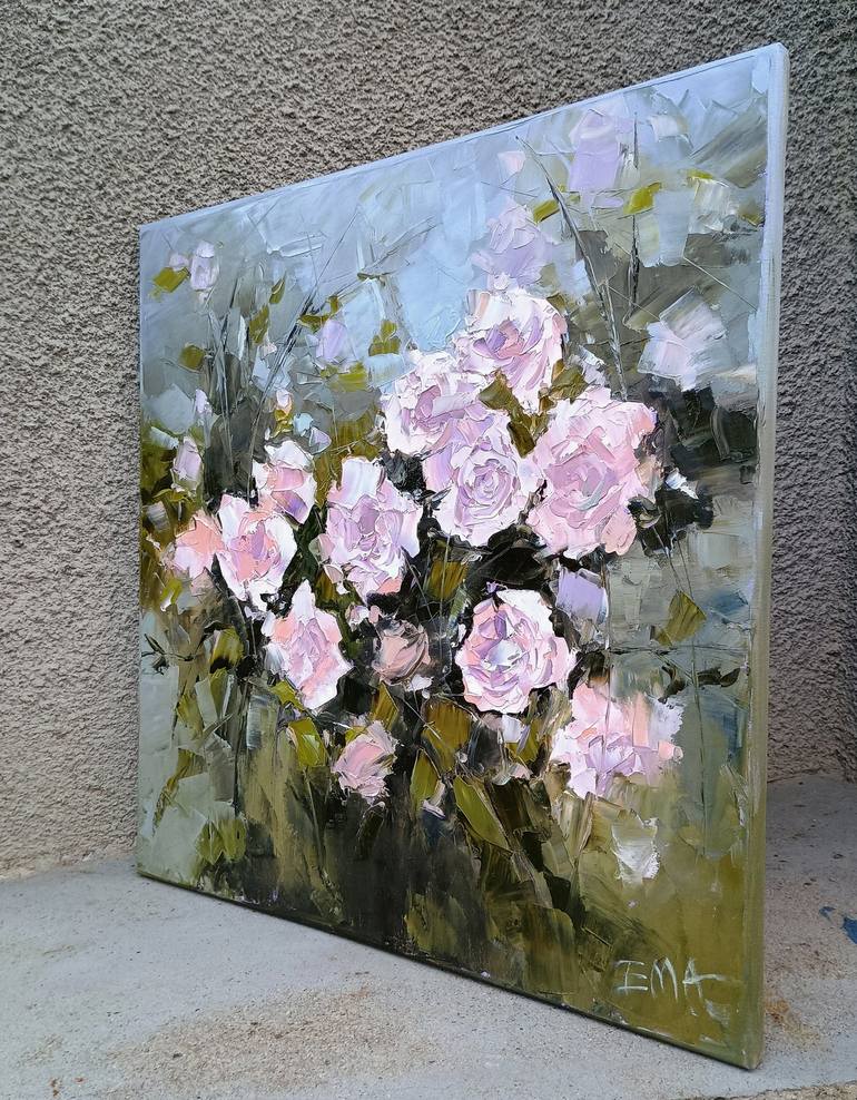 Original Expressionism Floral Painting by Emilia Milcheva