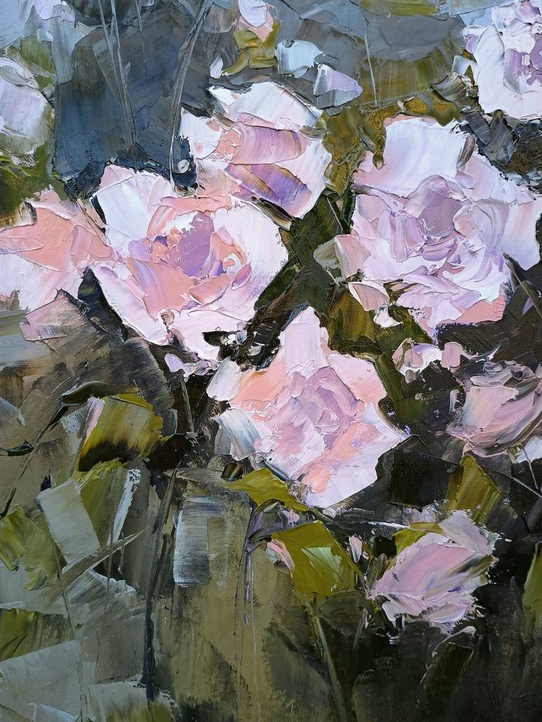 Original Expressionism Floral Painting by Emilia Milcheva