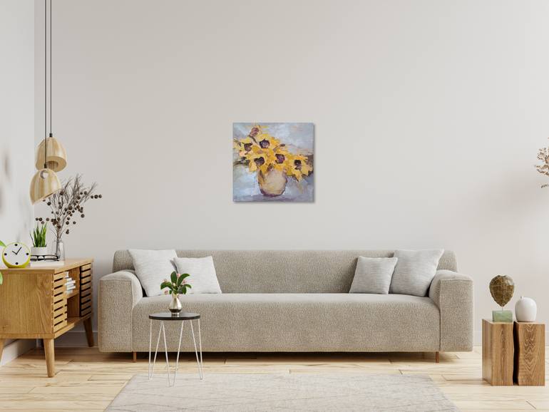 Original Expressionism Floral Painting by Emilia Milcheva