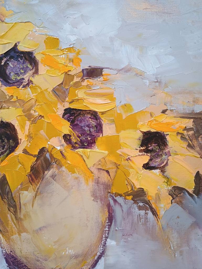 Original Expressionism Floral Painting by Emilia Milcheva