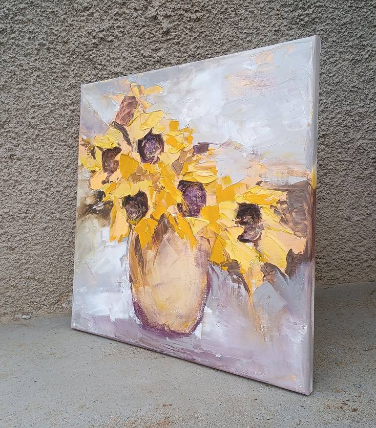 Original Expressionism Floral Painting by Emilia Milcheva