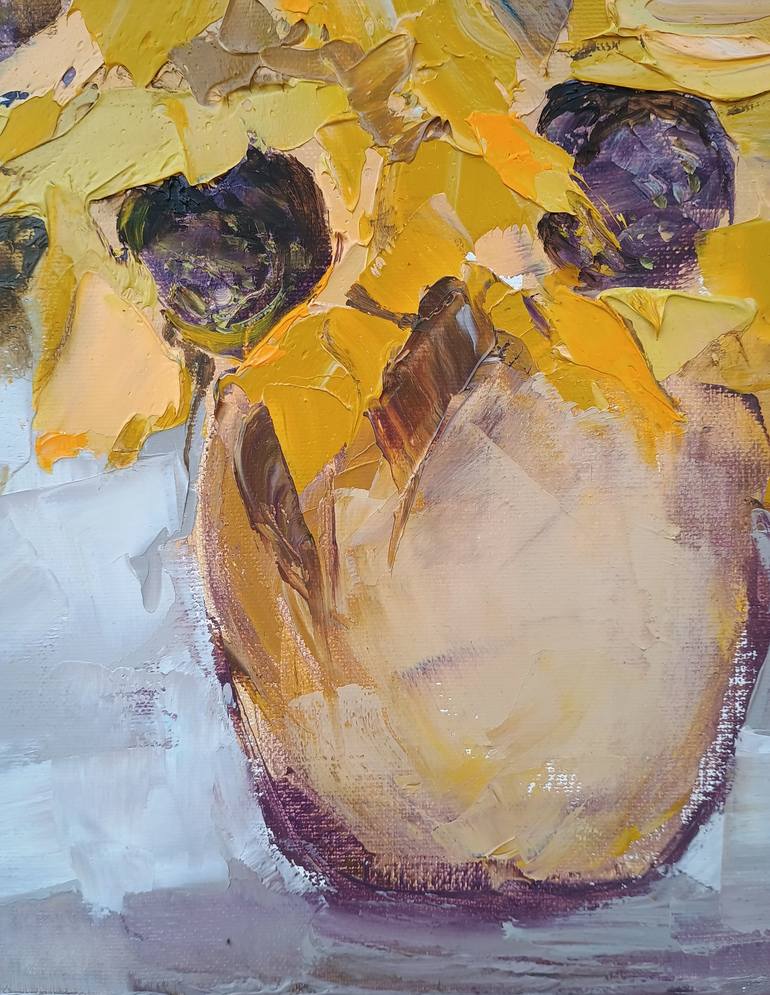 Original Expressionism Floral Painting by Emilia Milcheva