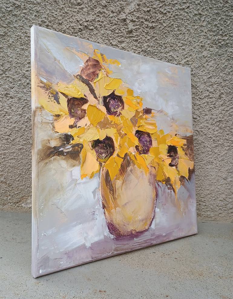 Original Expressionism Floral Painting by Emilia Milcheva